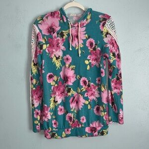 Women’s size medium floral hoodie. Like new condition